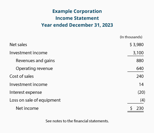 multiple-step income statement